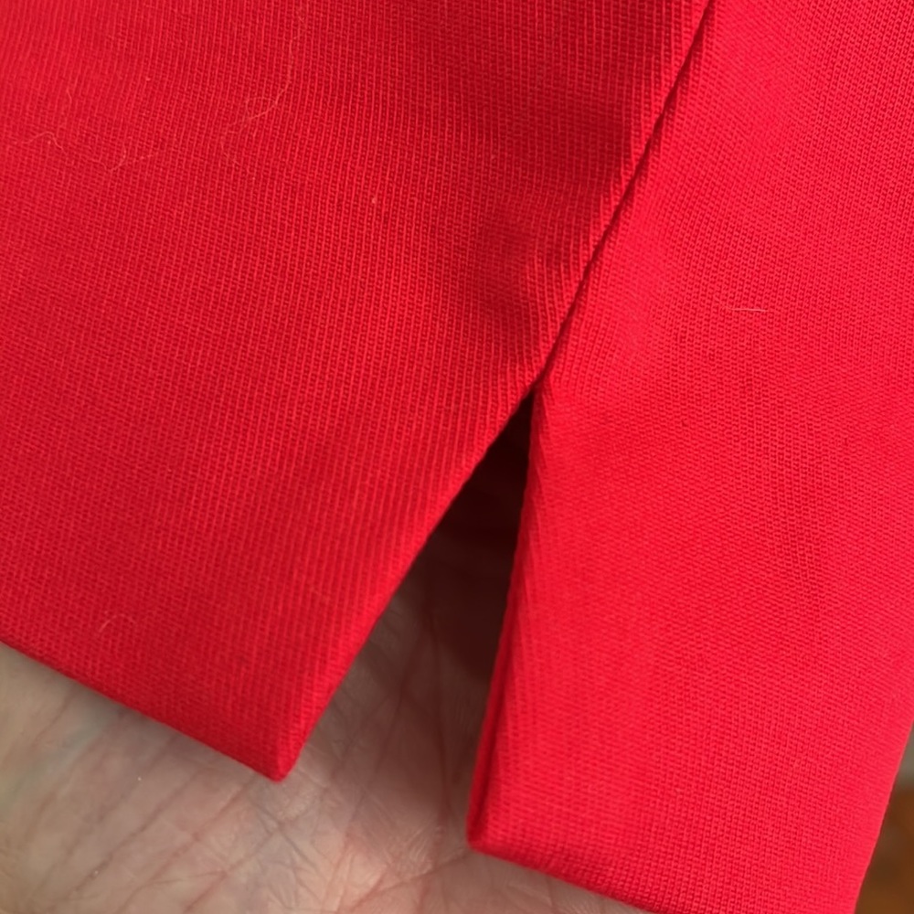 Talbots. Red. ankle length. Cotton. No back pockets. Slit at hem. New / tags. - Picture 4 of 4